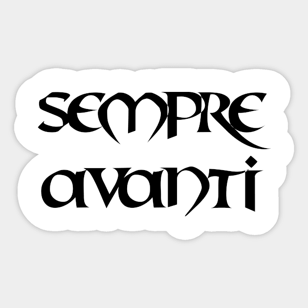 sempre avanti Sticker by NordicBadger